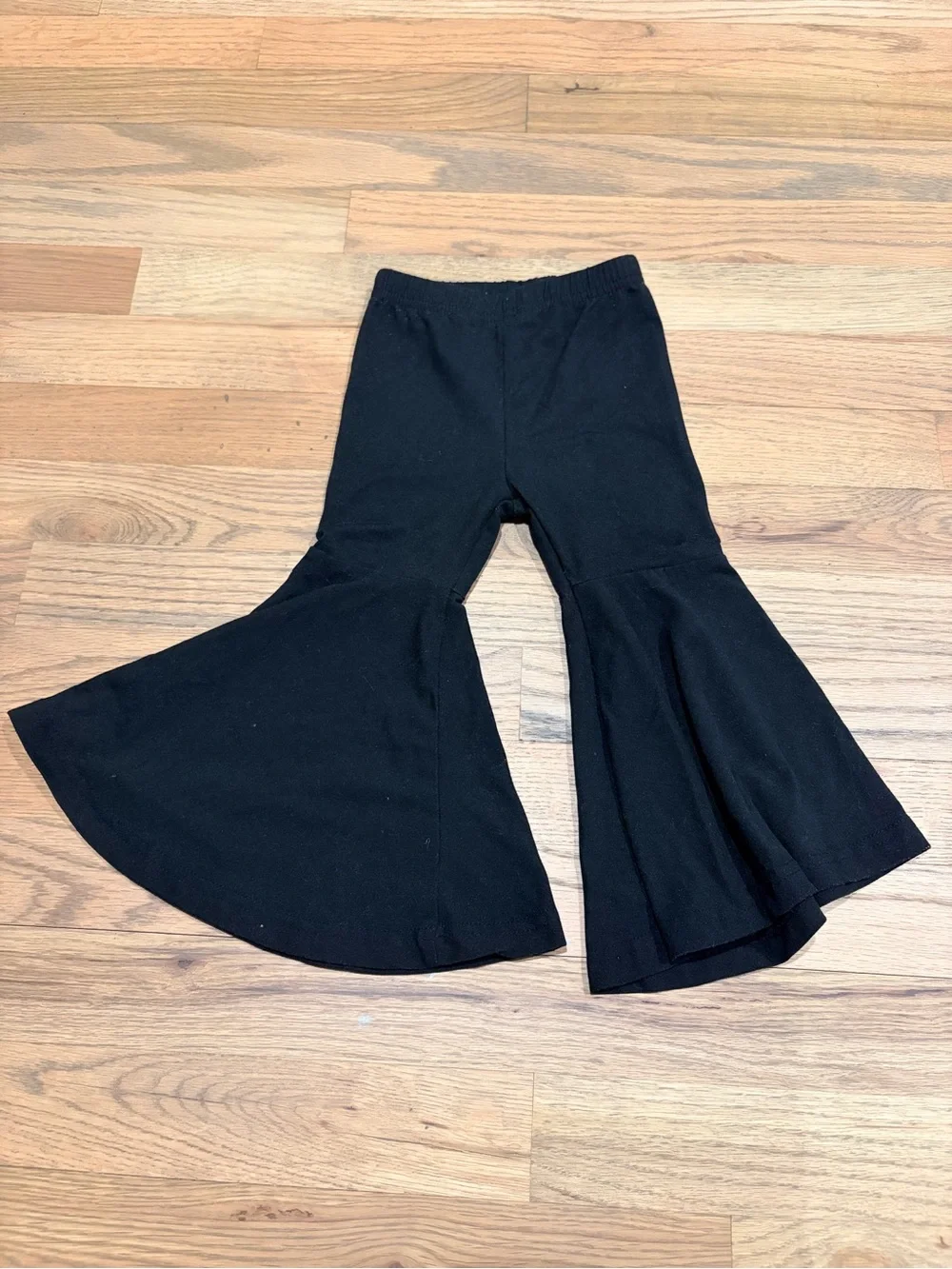 Baby girl black bell bottom leggings